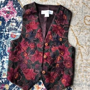 Peruvian Connection Embroidered Vest Small